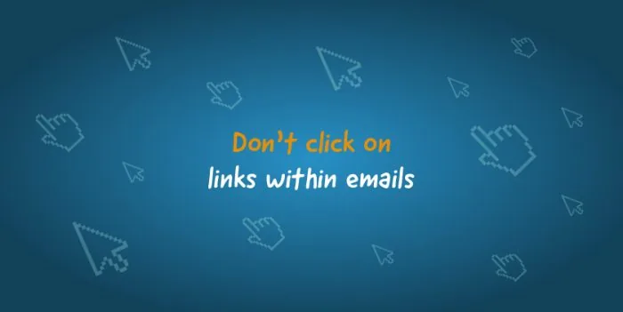 Klicken Sie nicht auf Links in E-Mails